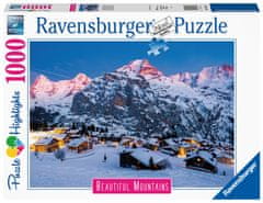 Ravensburger Puzzle Dih jemajoče gore: Bernsko višavje, Murren v Švici 1000 kosov