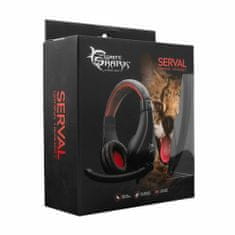 White Shark slušalke+mikrofon črno/rdeče gaming GH-2040 SERVAL