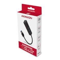 AXAGON HMA-CR3A, vozlišče USB 3.2 Gen 1, 3x vrata USB-A + bralnik kartic SD/microSD, kovina, kabel USB-A 20 cm