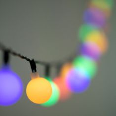 Polux Solarna vrtna svetilka LED Girlanda DEKORATIVNA 30 barvnih mlečnih kroglic LED svetlobna veriga 4,9m