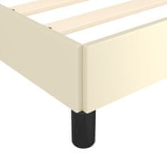 Vidaxl Posteljni okvir z vzglavjem krem 100x200 cm umetno usnje