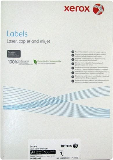 Xerox Samolepilne etikete A4 100 listov