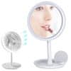 Kozmetično LED ogledalo za ličenje z ventilatorjem in povečavo Beauty breeze 5x