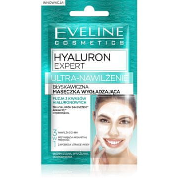 shumee Eveline Hyaluron Expert Ultra-Hydrating maska za takojšnje glajenje kože - 2 vrečki po 5 ml