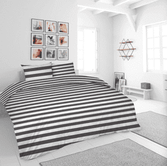 Svilanit posteljnina Black Stripes, 140x200/50x70