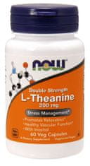 NOW Foods L-teanin z dvojno močjo inozitola, 200 mg, 60 zeliščnih kapsul