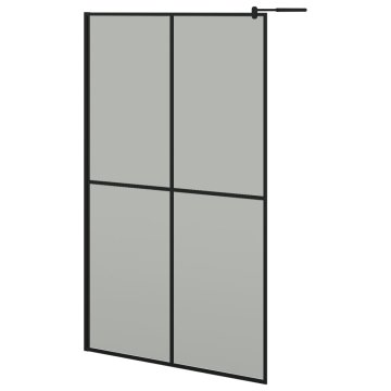 Vidaxl Pregrada za tuš 118x190 cm temno kaljeno steklo