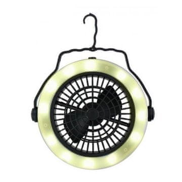 Northix Svetilka za kampiranje z ventilatorjem - na baterije - LED