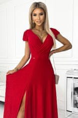 Numoco Ženska večerna obleka Crystal rdeča L