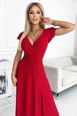 Numoco Ženska večerna obleka Crystal rdeča L