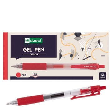 shumee D.rect GEL pisalo 0907 rdeče 12 kosov