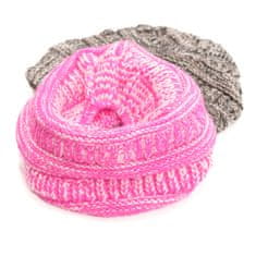VivoVita PonyTail Beanie • topla kapa z odprtino za čop ali figo, roza