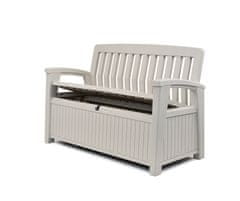 KETER Vrtna klop Patio bench 227l, bela, ZADNJI KOSI