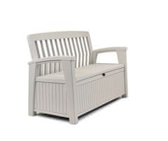 KETER Vrtna klop Patio bench 227l, bela