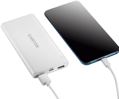 PB-106 micro USB/USB-C powerbank, 10000 mAh, bel (CNE-CPB1006W)