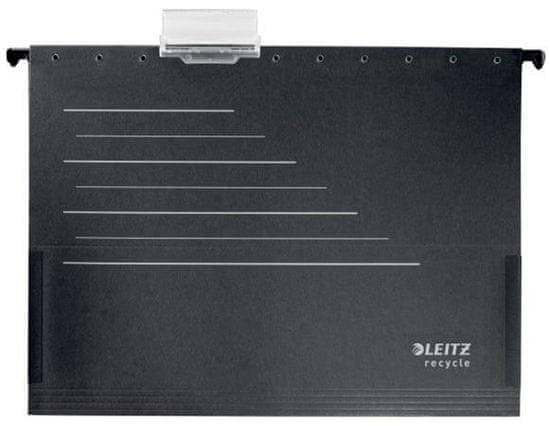 Leitz Okolju prijazne viseče table s stranskimi ploščami Alpha RECYCLE A4, črne barve