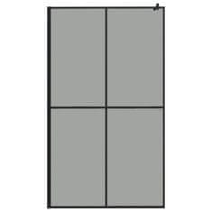 Vidaxl Pregrada za tuš 118x190 cm temno kaljeno steklo