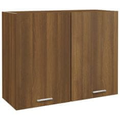 Vidaxl Viseča omarica rjavi hrast 80x31x60 cm konstruiran les