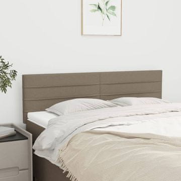 Vidaxl vidaXL Vzglavja za posteljo, 2 kosa, taupe, 72x5x78/88 cm, blago