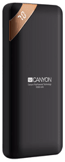 Canyon PB-102 prenosna baterija, 10000 mAh, LED, črn (CNE-CPBP10B)