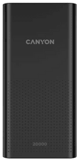 Canyon PB-2001 prenosna baterija, 20000 mAh, črna (CNE-CPB2001B)