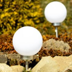 Polux Solarna LED vrtna svetilka KROGLA 20cm v zemljo 3500K + RGB