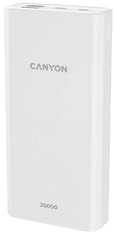 Canyon PB-2001 prenosna baterija, 20000 mAh, bela (CNE-CPB2001W)
