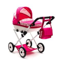 NEW BABY Otroški voziček za lutke COMFORT roza srca