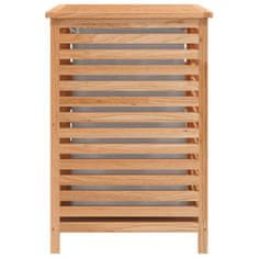 Vidaxl Koš za perilo 45x45x65 cm trdna orehovina