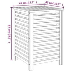 shumee Koš za perilo 45x45x65 cm trdna orehovina