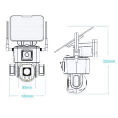 Secutek  SHT-SPB5-4G baterijsko napajana dvojna kamera PTZ 4G IP s solarno ploščo