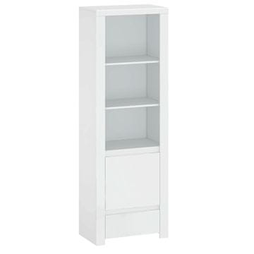 KONDELA Enovratna polica s predalom Lindy 1D1S - bel sijaj