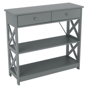 KONDELA Lomir konzolna mizica s predali