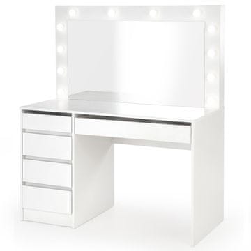 Halmar Toaletna mizica z osvetlitvijo Hollywood XL - bela