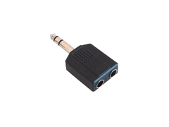Cabletech Adapter 2 X banana 6.3mm ST./6.3mm. ST