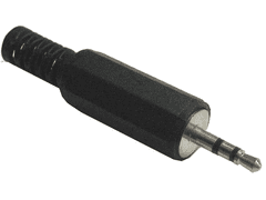 Cabletech Banana 2.5mm stereo moška plastična