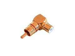 Cabletech Adapter cinch M.-Ž. kotni kovinski pozlačen