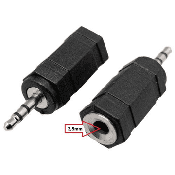 Cabletech Adapter banana 3.5mm. Ž./ 2.5mm M. ST.