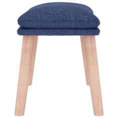 Vidaxl Stolček za noge moder 45x29,5x35 cm blago