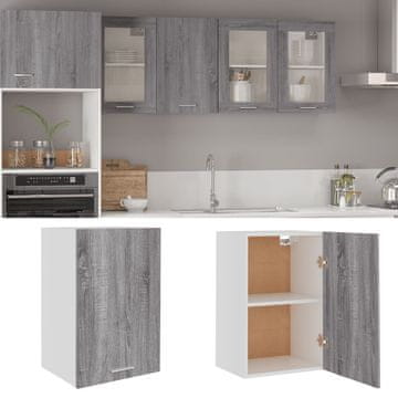 Vidaxl vidaXL Stenska omarica siva sonoma hrast 39,5x31x60 cm