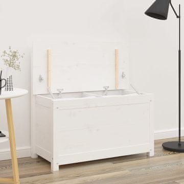 Vidaxl vidaXL Klop, bela, 80x41x77 cm, masiven borov les