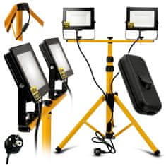Berge Komplet 2x LED reflektor 50W nevtralna bela + 160cm stojalo + stikalo