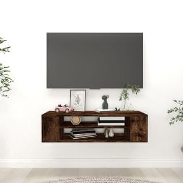 Vidaxl vidaXL Stenska TV omarica dimljen hrast 100x30x26,5 cm