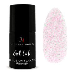 Juliana Nails Gel Lak Illusion Flakes Pinkish roza vijolična bleščice No.561 6ml