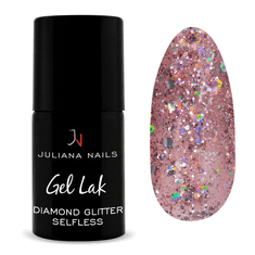 Juliana Nails Gel Lak Diamond Glitter Selfless vijolična roza bleščeča No.576 6ml