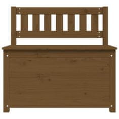 Vidaxl Klop medeno rjava 80x41x77 cm trdna borovina