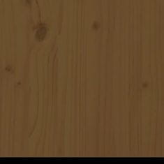 Vidaxl Klop medeno rjava 80x41x77 cm trdna borovina