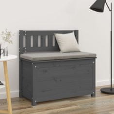 Vidaxl Klop siva 80x41x77 cm trdna borovina