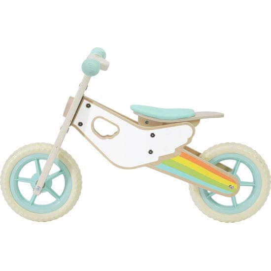 Classic world  Leseno otroško kolo za tek na smučeh s tihimi kolesi Rainbow