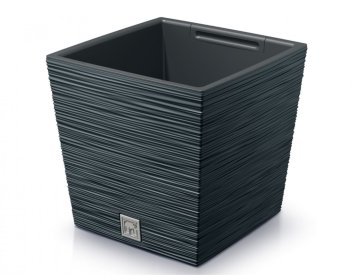 Prosperplast Prevleka za cvetlični lonec FURU SQUARE LOW 2v1 plastika 30x30x29cm